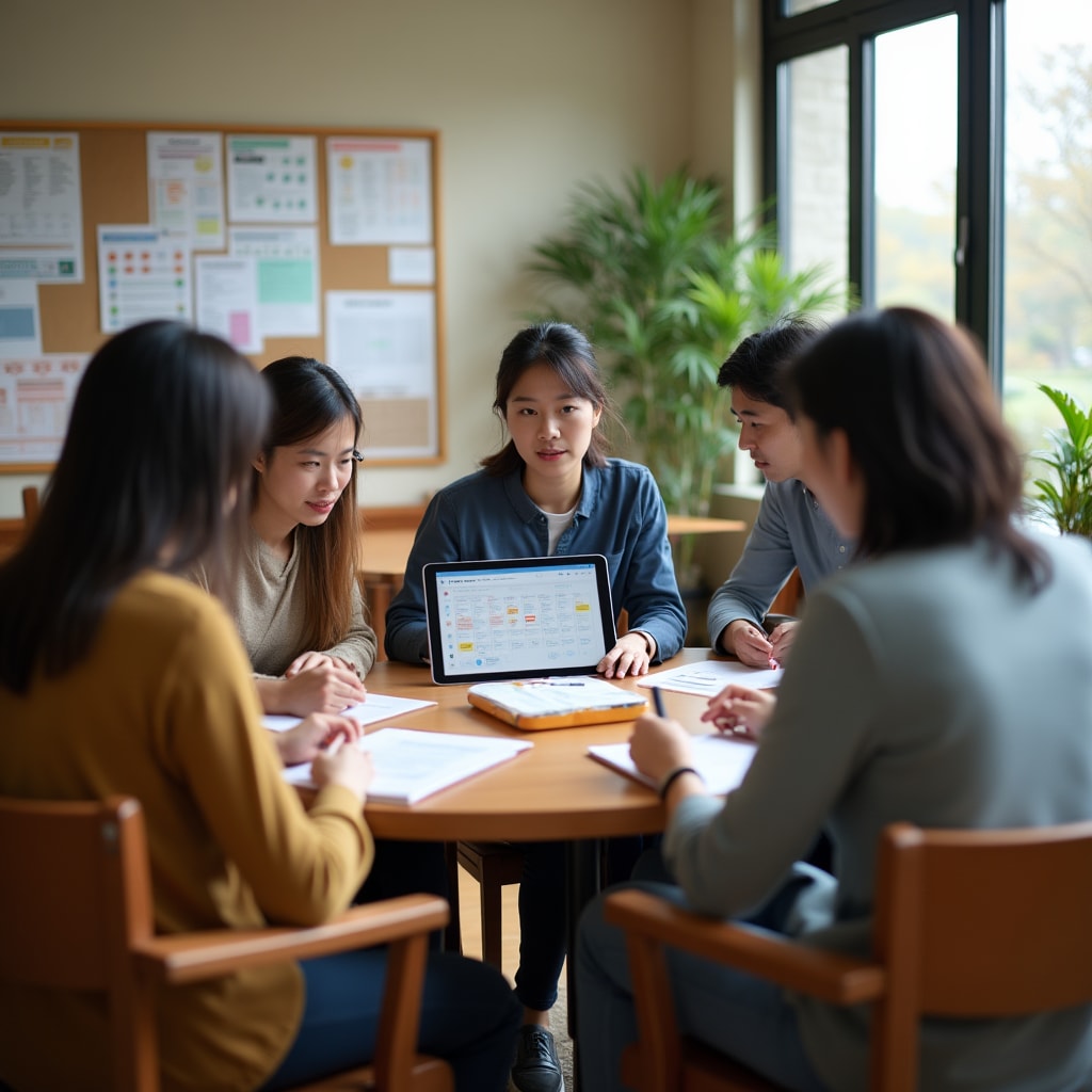 Volunteer coordination and planning session